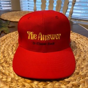 Red Classic Rock Baseball Hat Cap